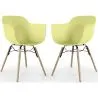 Buy Dining Chair - Scandinavian Design - Wooden Legs - Pack of 2 - Nordika Pastel yellow 61561