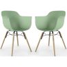 Pack of 2 Dining Chairs Scandinavian Design - Wooden Legs - Nordika image 9