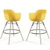 Bar Stool - Scandinavian Design - Wooden Legs - Pack of 2 - Nordika image 9