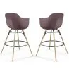 Bar Stool - Scandinavian Design - Wooden Legs - Pack of 2 - Nordika image 9
