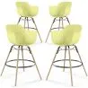 Bar Stool - Scandinavian Design - Wooden Legs - Pack of 4 - Nordika image 9