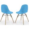 Set of 2 Dining Chairs - Scandinavian Design - Wooden Legs - Skögur image 9