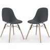 Set of 2 Dining Chairs - Scandinavian Design - Wooden Legs - Skögur image 9