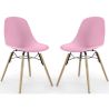 Set of 2 Dining Chairs - Scandinavian Design - Wooden Legs - Skögur image 9