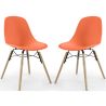 Set of 2 Dining Chairs - Scandinavian Design - Wooden Legs - Skögur image 9