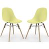 Set of 2 Dining Chairs - Scandinavian Design - Wooden Legs - Skögur image 9