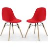 Set of 2 Dining Chairs - Scandinavian Design - Wooden Legs - Skögur image 9