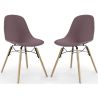 Set of 2 Dining Chairs - Scandinavian Design - Wooden Legs - Skögur image 9