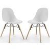 Set of 2 Dining Chairs - Scandinavian Design - Wooden Legs - Skögur image 9