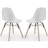 Buy Dining Chair - Scandinavian Design - Wooden Legs - Pack of 2 - Skögur White 61564