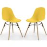 Set of 2 Dining Chairs - Scandinavian Design - Wooden Legs - Skögur image 9