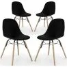 Dining Chair - Scandinavian Design - Wooden Legs - Pack of 4 - Skögur image 9