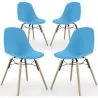 Dining Chair - Scandinavian Design - Wooden Legs - Pack of 4 - Skögur image 9