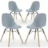 Dining Chair - Scandinavian Design - Wooden Legs - Pack of 4 - Skögur image 9