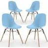 Dining Chair - Scandinavian Design - Wooden Legs - Pack of 4 - Skögur image 9