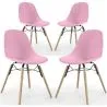 Dining Chair - Scandinavian Design - Wooden Legs - Pack of 4 - Skögur image 9