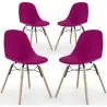 Dining Chair - Scandinavian Design - Wooden Legs - Pack of 4 - Skögur image 9