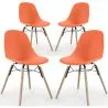 Dining Chair - Scandinavian Design - Wooden Legs - Pack of 4 - Skögur image 9
