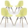 Set of 4 Dining Chairs - Scandinavian Design - Wooden Legs - Skögur image 9