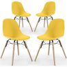 Set of 4 Dining Chairs - Scandinavian Design - Wooden Legs - Skögur image 9