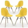 Dining Chair - Scandinavian Design - Wooden Legs - Pack of 4 - Skögur image 9
