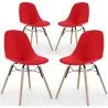 Dining Chair - Scandinavian Design - Wooden Legs - Pack of 4 - Skögur image 9