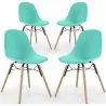 Dining Chair - Scandinavian Design - Wooden Legs - Pack of 4 - Skögur image 9