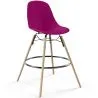 Buy Bar Stool - Scandinavian Design - Wooden Legs - Skögur Mauve 61560