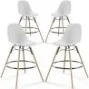 Bar Stool - Scandinavian Design - Wooden Legs - Pack of 4 - Skögur image 9