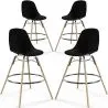 Bar Stool - Scandinavian Design - Wooden Legs - Pack of 4 - Skögur image 9