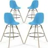Bar Stool - Scandinavian Design - Wooden Legs - Pack of 4 - Skögur image 9