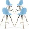 Bar Stool - Scandinavian Design - Wooden Legs - Pack of 4 - Skögur image 9