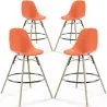 Bar Stool - Scandinavian Design - Wooden Legs - Pack of 4 - Skögur image 9