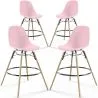 Bar Stool - Scandinavian Design - Wooden Legs - Pack of 4 - Skögur image 9