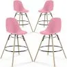 Bar Stool - Scandinavian Design - Wooden Legs - Pack of 4 - Skögur image 9