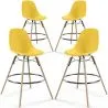 Bar Stool - Scandinavian Design - Wooden Legs - Pack of 4 - Skögur image 9