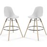 Pack of 2 Bar Stools - Scandinavian Design - Wooden Legs - Skögur image 9