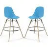 Bar Stool - Scandinavian Design - Wooden Legs - Pack of 2 - Skögur image 9