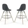 Bar Stool - Scandinavian Design - Wooden Legs - Pack of 2 - Skögur image 9