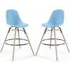 Bar Stool - Scandinavian Design - Wooden Legs - Pack of 2 - Skögur image 9