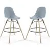 Bar Stool - Scandinavian Design - Wooden Legs - Pack of 2 - Skögur image 9