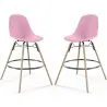 Bar Stool - Scandinavian Design - Wooden Legs - Pack of 2 - Skögur image 9