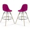 Bar Stool - Scandinavian Design - Wooden Legs - Pack of 2 - Skögur image 9