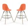 Bar Stool - Scandinavian Design - Wooden Legs - Pack of 2 - Skögur image 9