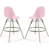 Bar Stool - Scandinavian Design - Wooden Legs - Pack of 2 - Skögur image 9