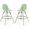Bar Stool - Scandinavian Design - Wooden Legs - Pack of 2 - Skögur image 9