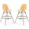 Bar Stool - Scandinavian Design - Wooden Legs - Pack of 2 - Skögur image 9