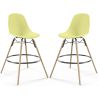 Pack of 2 Bar Stools - Scandinavian Design - Wooden Legs - Skögur image 9