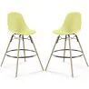 Bar Stool - Scandinavian Design - Wooden Legs - Pack of 2 - Skögur image 9