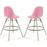 Bar Stool - Scandinavian Design - Wooden Legs - Pack of 2 - Skögur image 9